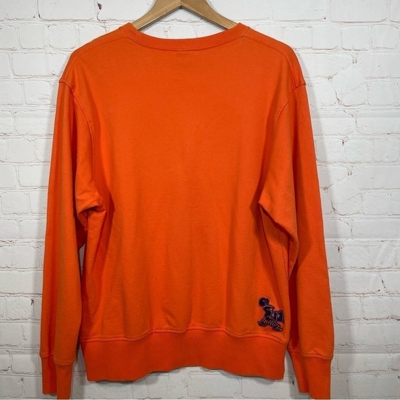 Nike Sweater Womens XL Orange BVTN Beaverton Swoosh Logo Pullover Crew Neck - Picture 6 of 11